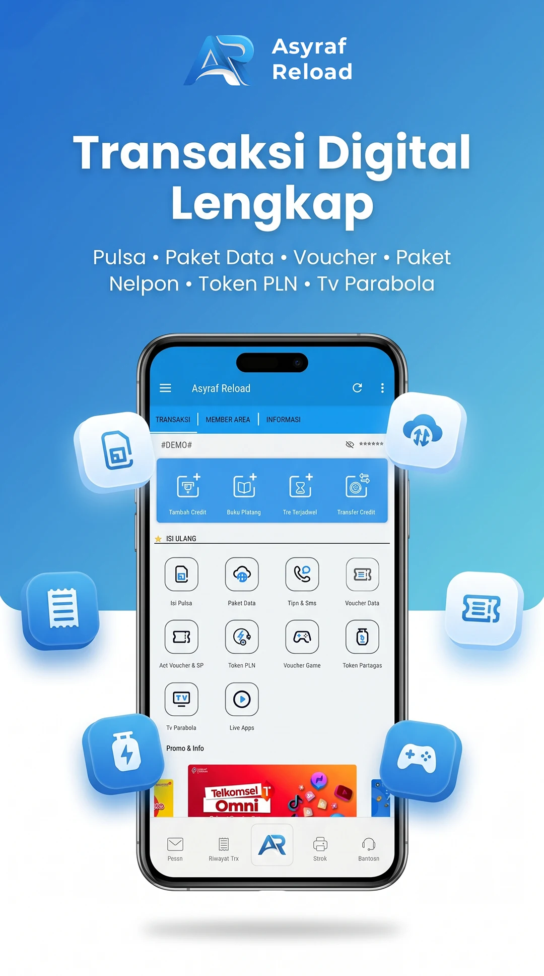 Asyraf Reload: Pulsa & PPOB screenshot